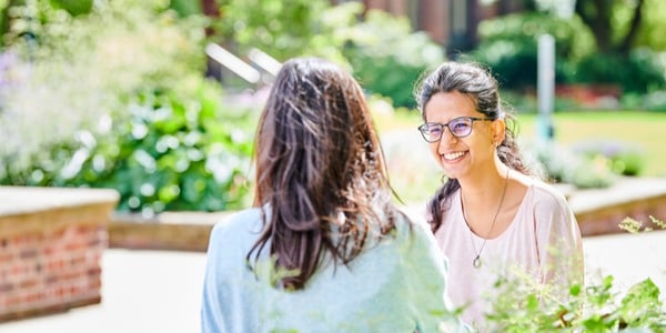 international student on campus