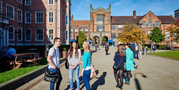 university students on newcastle campus